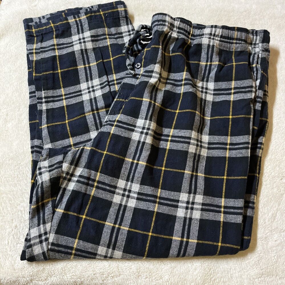 Amazon Essentials Pajama Pants Men's XXL Grey/Black Plaid Casual Lounge Comfort
